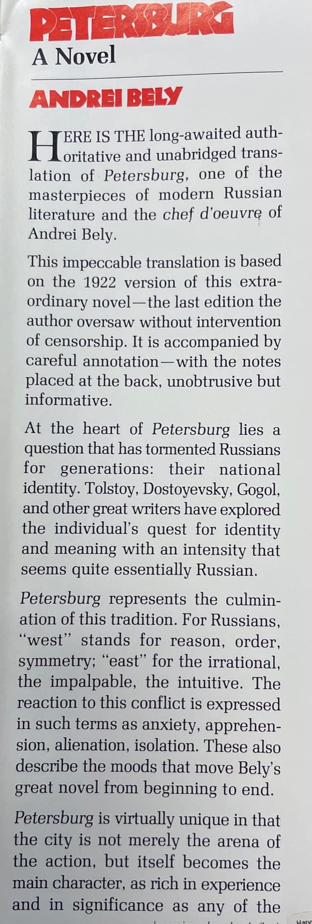 Petersburg (Russian Institute / Columbia University. Sources and translation series)