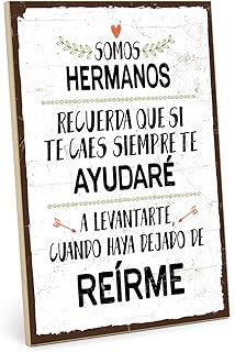 TypeStoff Cartel de madera sobre los hermanos, las hermanas, el amor, la familia y la unidad con la frase – ¡Somos hermana...