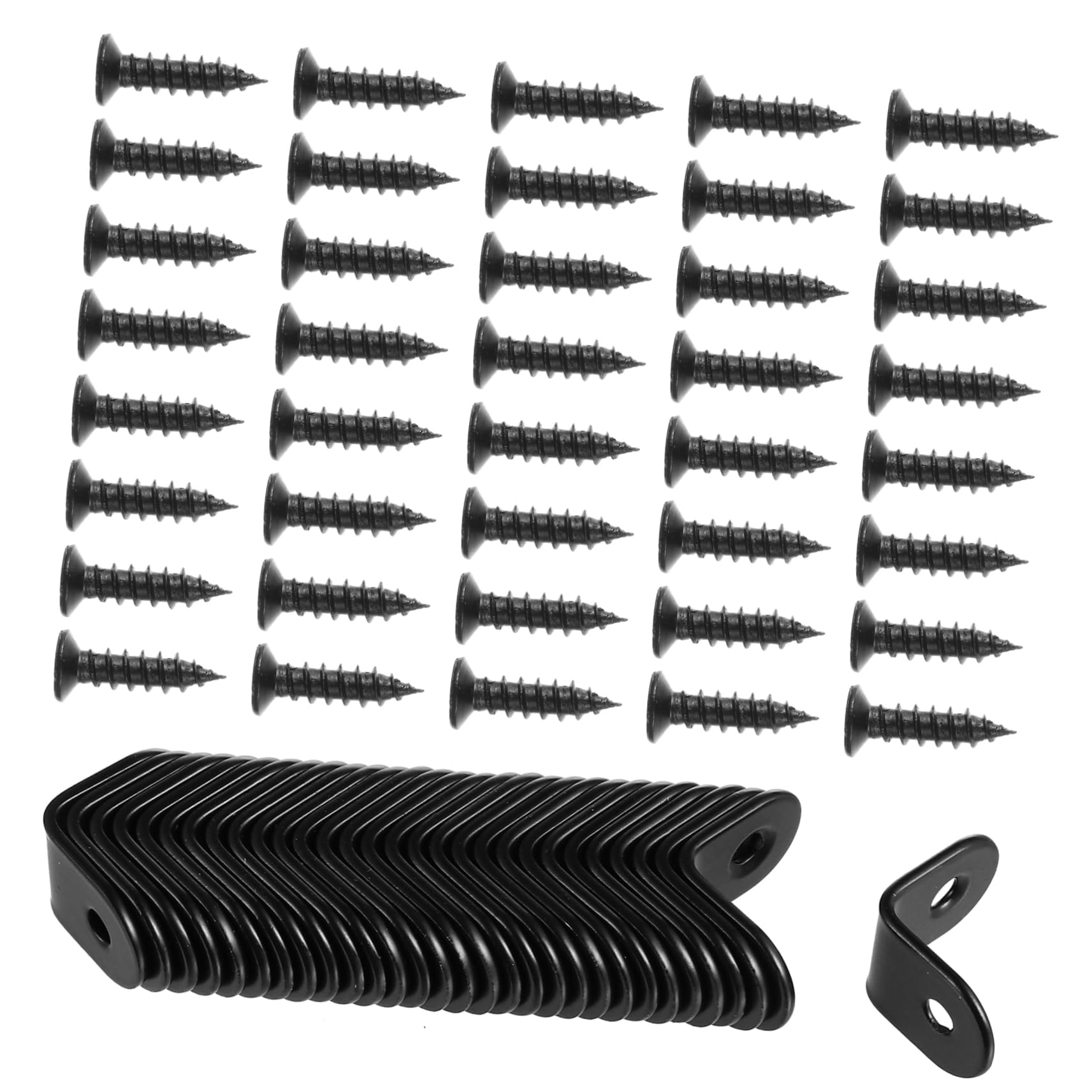 Generic 30pcs Black Corner Code Metal Shelf Cabinet Shelf Black Shelf Black Stand Shelf Bracket Metal Shelving Right Angle Bracket Brackets Stainless Steel Corner Bracket Corner Seat Heavy, 2X2CM