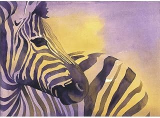 Watercolor painting of striped zebra. Zebra art. Zebra artwork. Zebra painting. Home decor zebra (print)