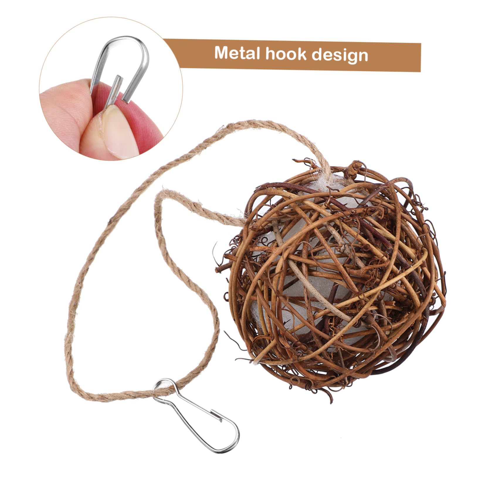 Abaodam 2Pcs Outdoor Bird Nesting Material Balls Hummingbird Nest Decor for Wild Birds Multi Purpose Bird Nest for Garden Durable Filling for Enhanced Nesting Experience