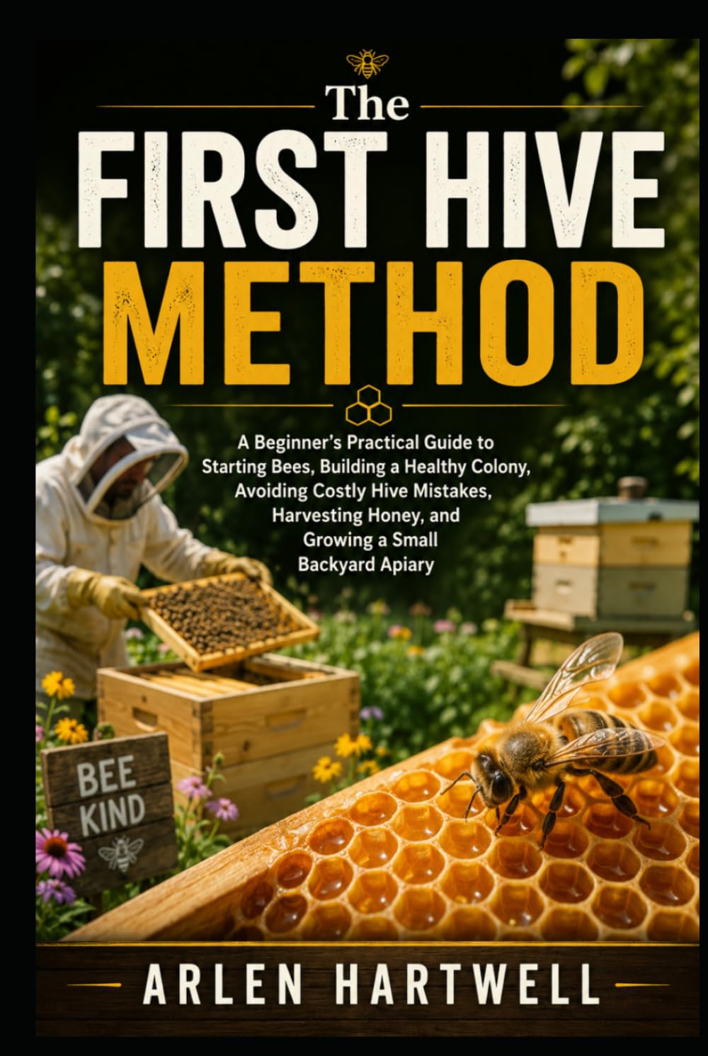 The First Hive Method: A Beginner’s Practical Guide to Starting Bees, Building a Healthy Colony, Avoiding Costly Hive Mistakes, Harvesting Honey, and Growing a Small Backyard Apiary