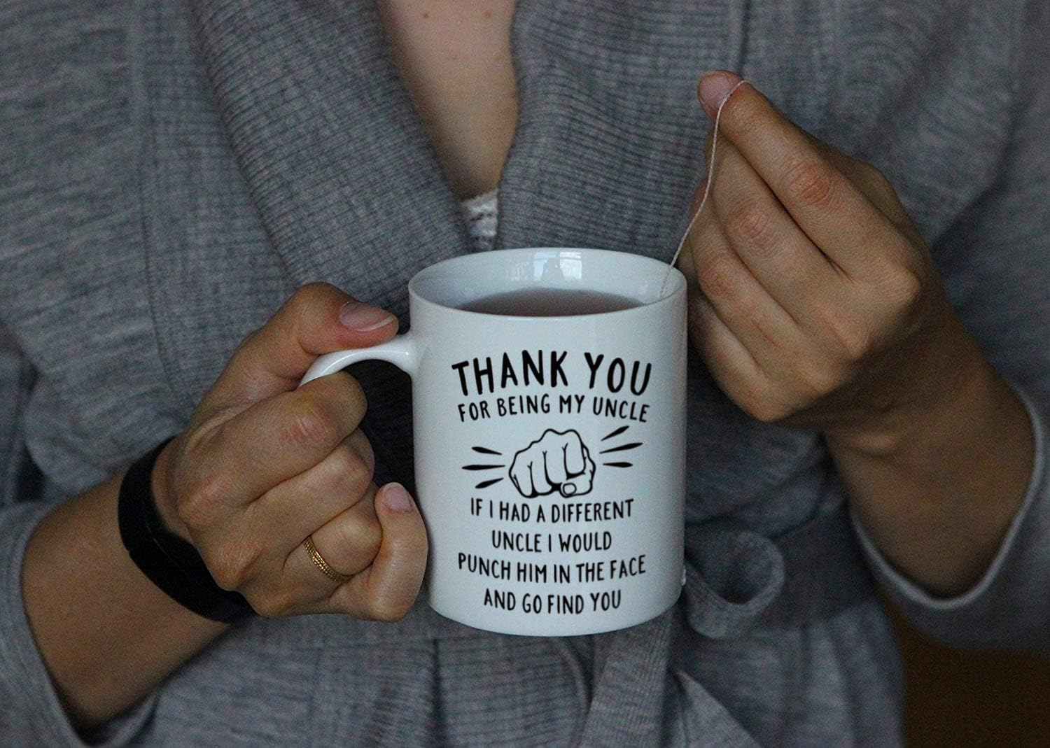New Product DQG CVT Best Uncle Gift - Thank You for Being My Uncle Funny Coffee Mug - Gag Gifts For Uncles - Cool Fathers Day Birthday Christmas Gift Ideas From Niece Nephew - Uncle's Novelty Tea Cup 11oz White
