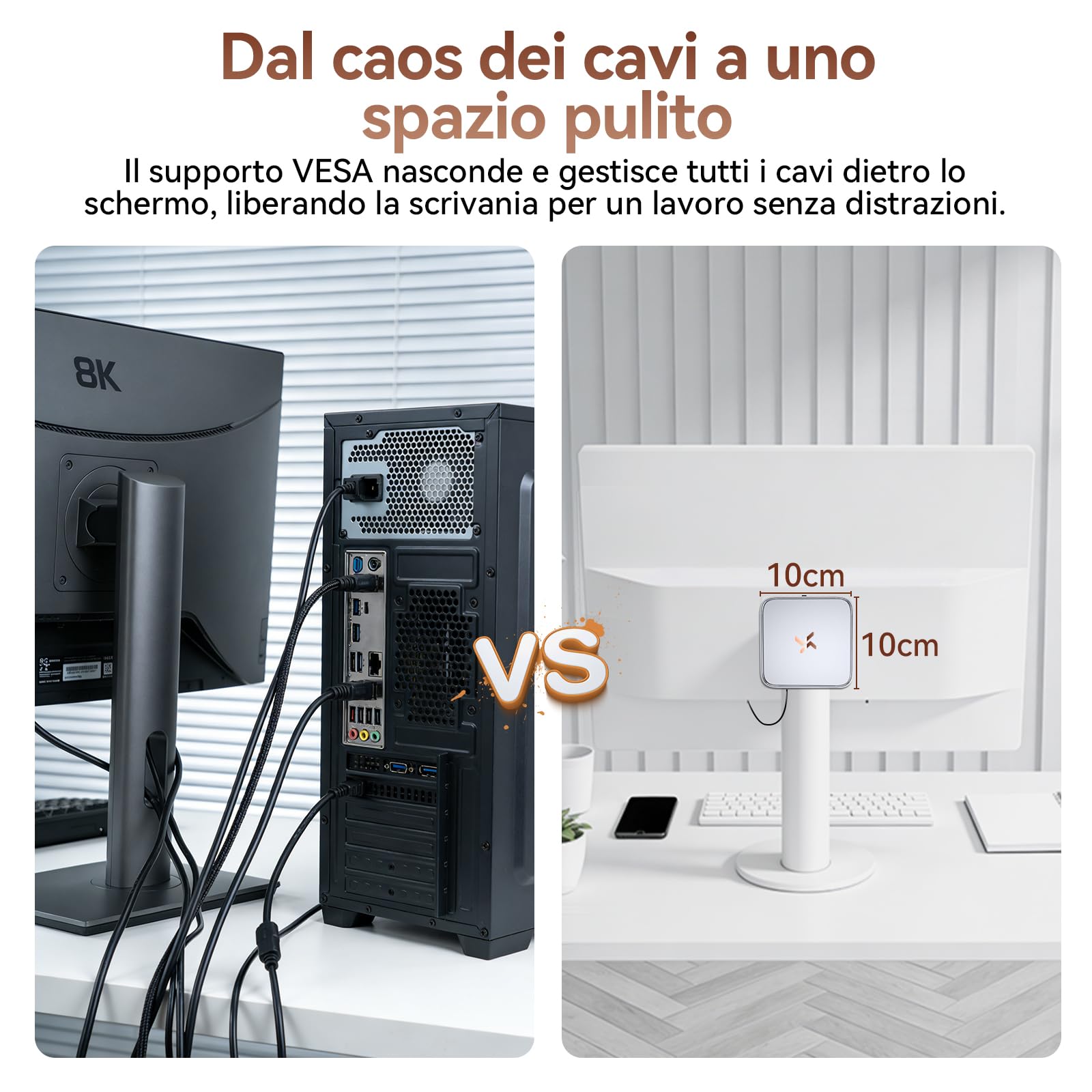 Huidun H80 Mini PC Win 11 Pro, AMD Ryzen 5 16GB RAM 512GB SSD, Micro Desktop Computer, Grafica Radeon Vega 8, 4K@60Hz UHD, Silenzioso per Ufficio, Studio e Automazione 24/7, Garanzia 3 Anni