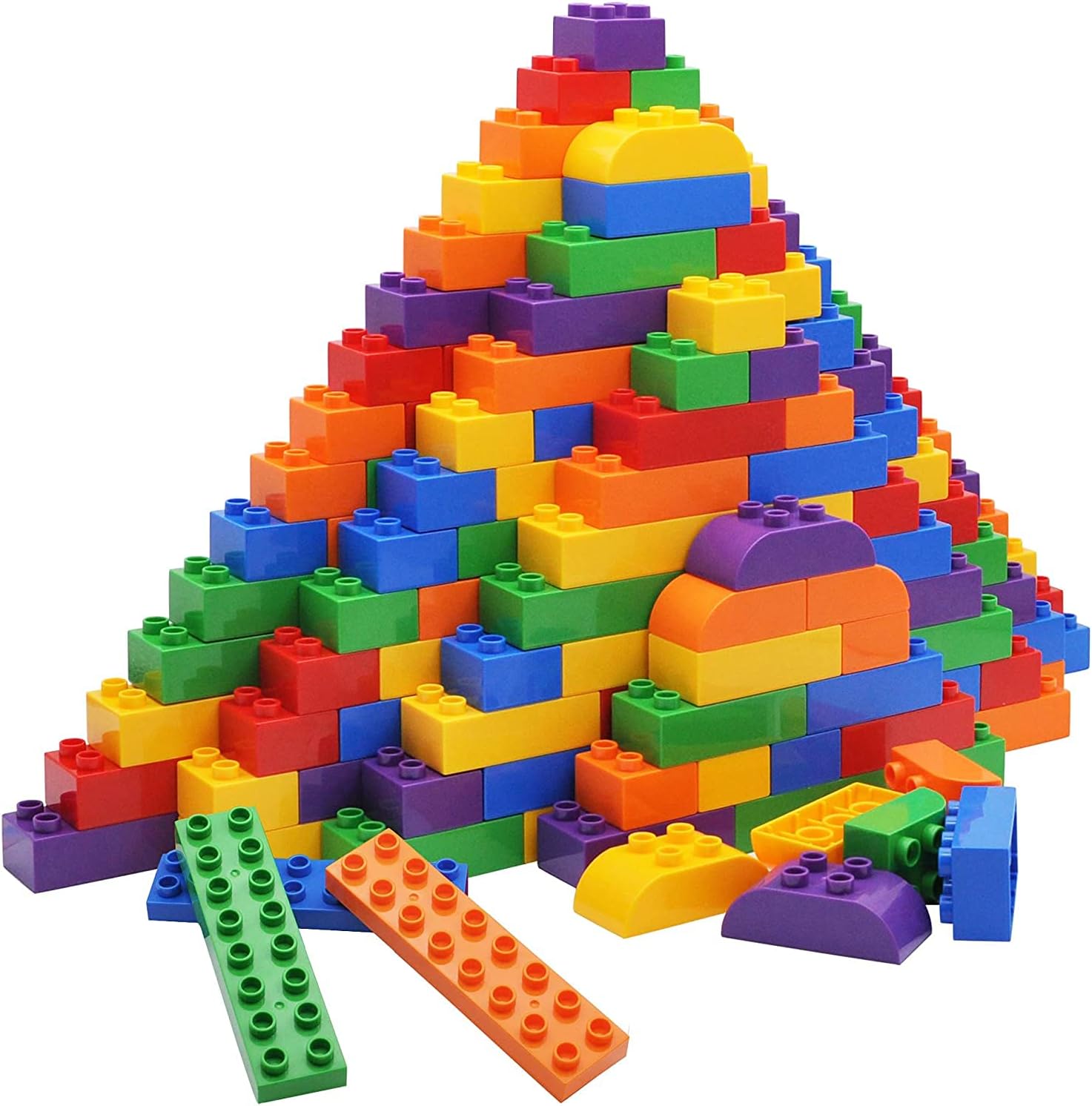 B&K 270 Pieces Big Building Blocks Classic Bricks 6 Colors | Large Building Bricks STEM Toy for Compatible with All Ages. (270 Pieces)