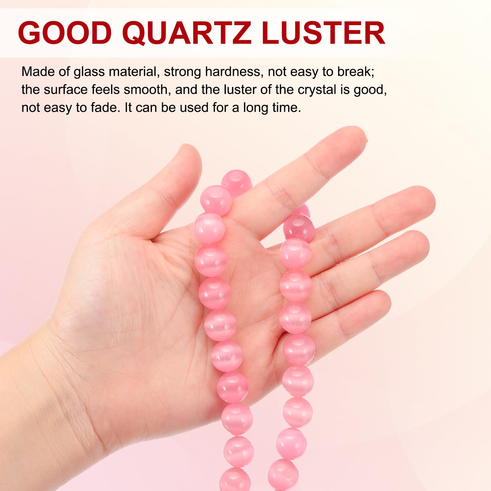 PATIKIL 12 mm Natural Clear Quartz Loose Beads - Image 3