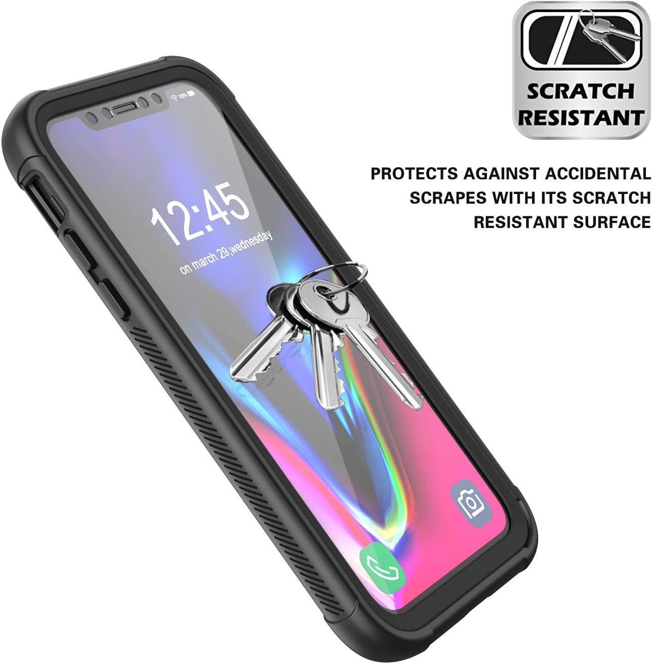 ImpactStrong iPhone 11 Case, Clear Full Body Ultra Protective Case with Built-in Clear Screen Protector Transparent Full Body Cover for iPhone 11 6.1-Inch (2019) - Black