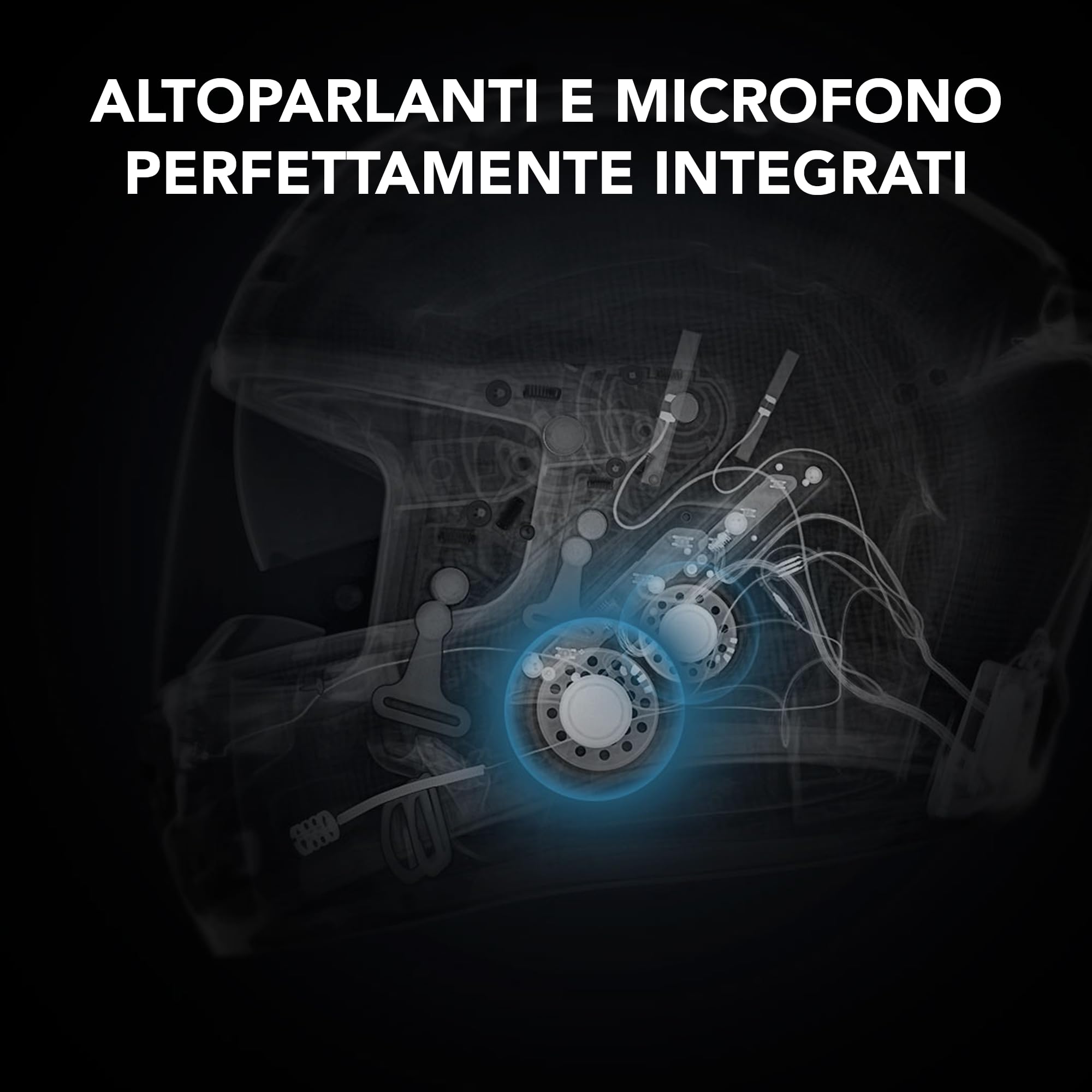 Sena Phantom, casco integrale intelligente con comunicazioni integrate, illuminazione LED e 2ª generazione SOUND by Harman Kardon (Nero opaco, L)