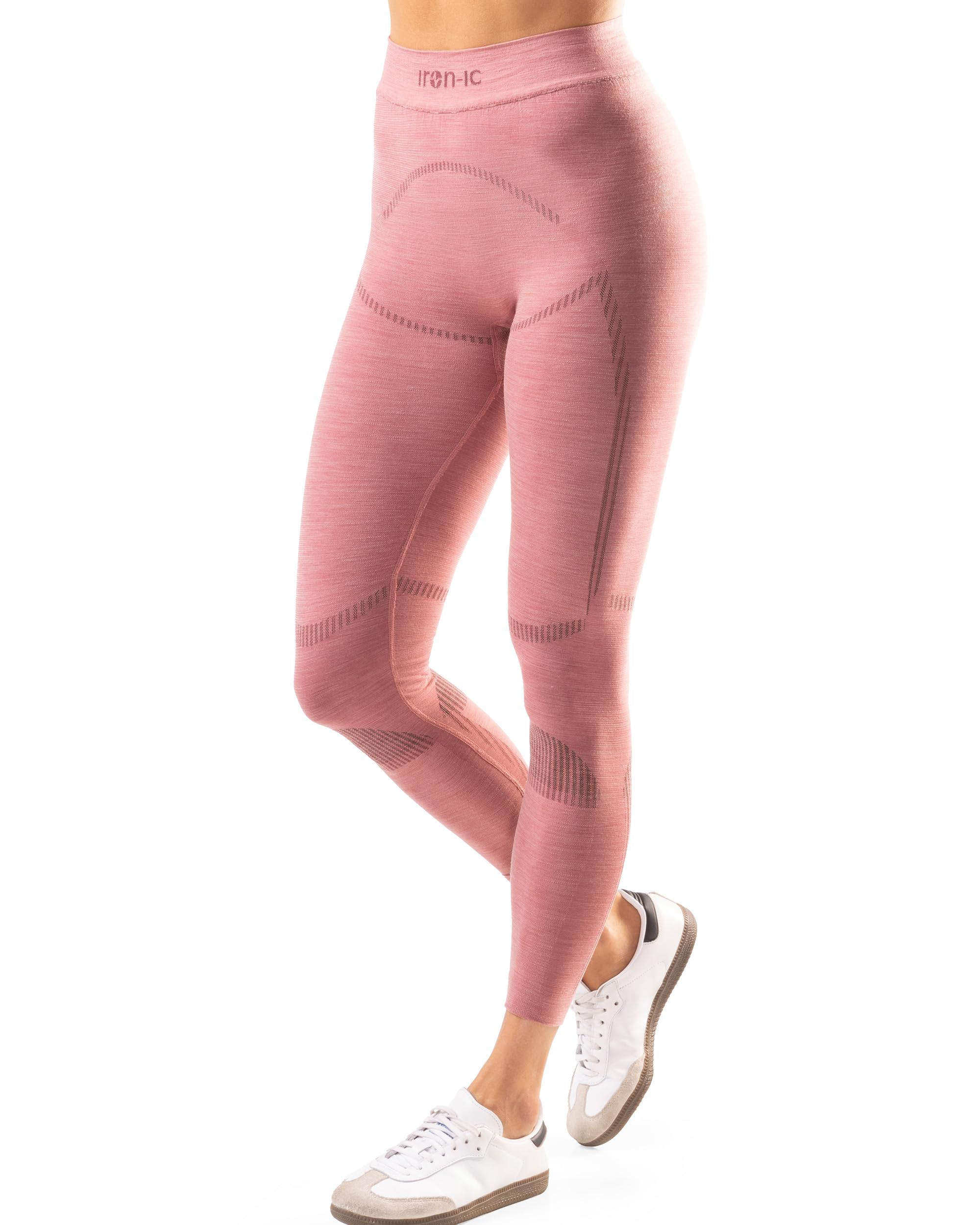 Iron-Ic - Leggings Tecnici Donna Merino 40 Seamless Termoregolanti e Traspiranti EXPYRA Light - Fitting Comfort - Art. 610871