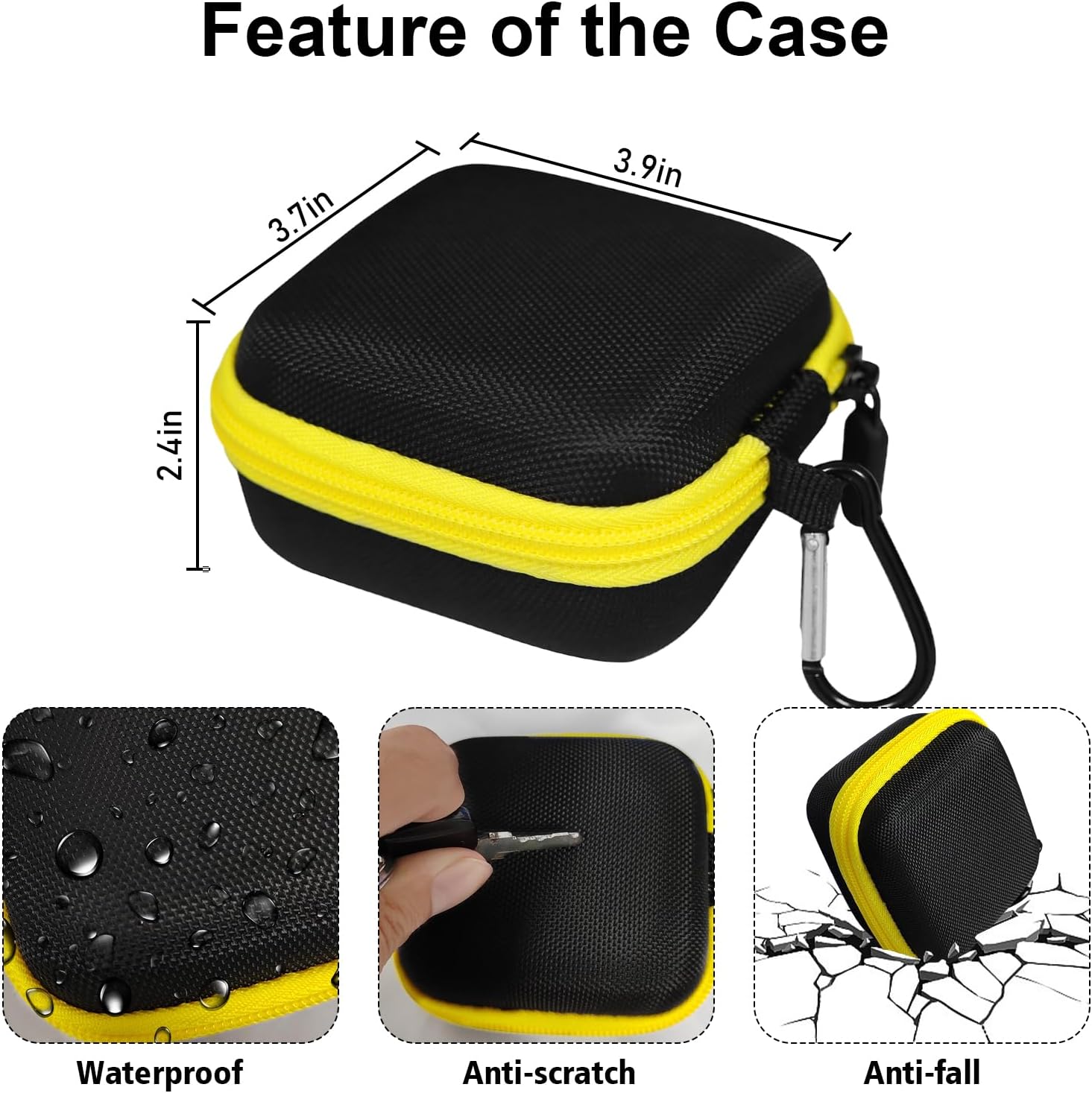 EVA Hard Case for DEWALT Wearable Bluetooth Speaker, Magnetic Clip-On DEWALT Mini-Speaker Case Fit for DEWALT Speaker Travel Protective Carrying Storage Bag (Only Box) - Image 2