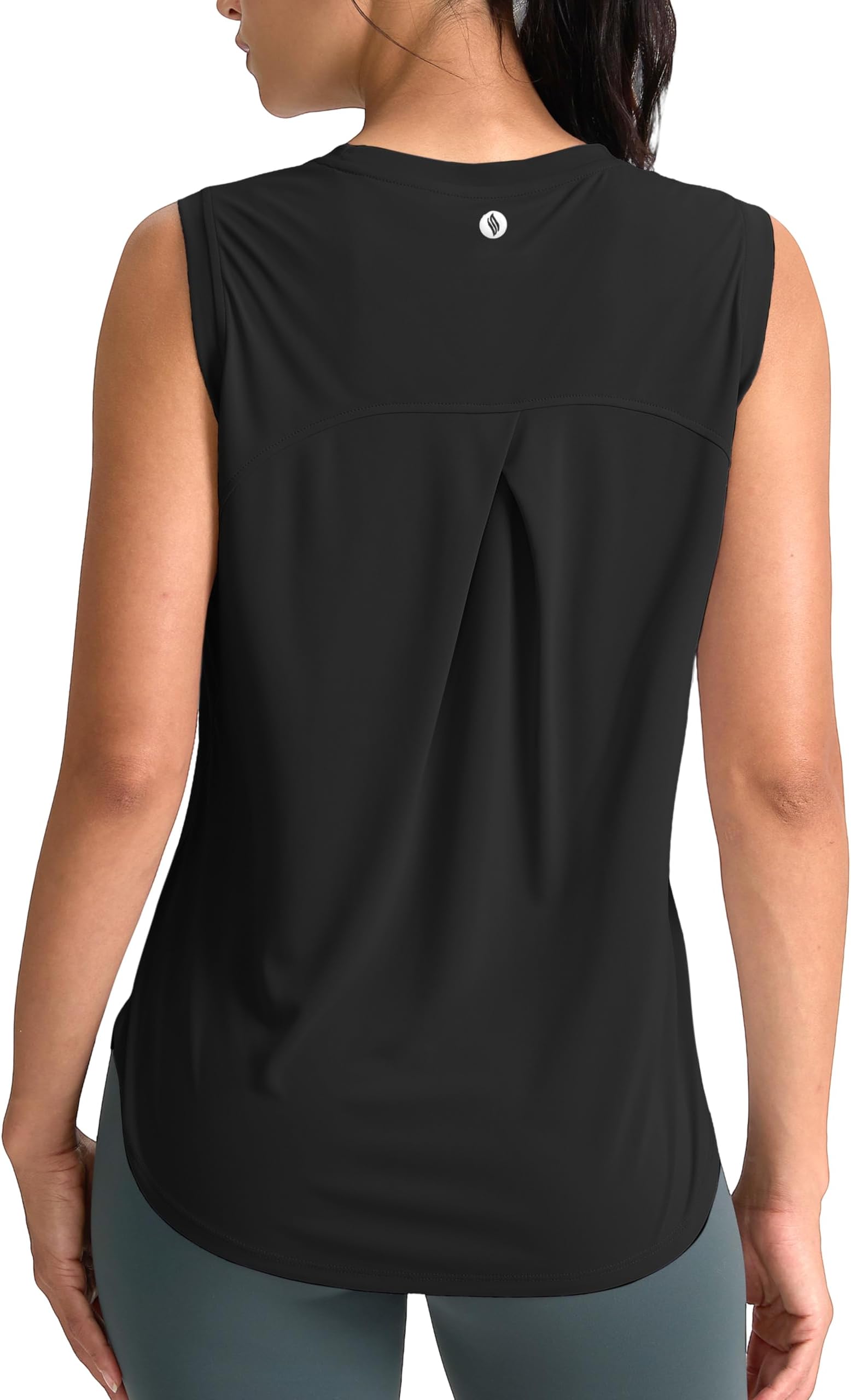 SANTINY Women's Sleeveless Workout Tops Breathable Lightweight Active Tennis Yoga Shirts Athletic Running Tank Tops for Women