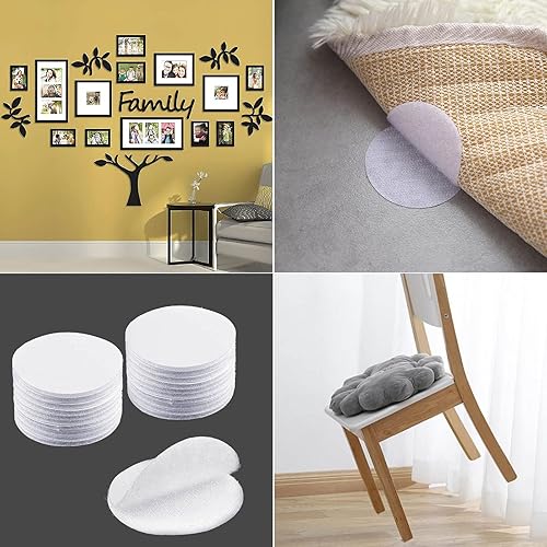 Miniatura 7 de Tiras de cinta autoadhesiva redondas de puntos grandes de 2 pulgadas, cinta adhesiva de montaje de doble cara, impermeable, para el hogar, oficina,