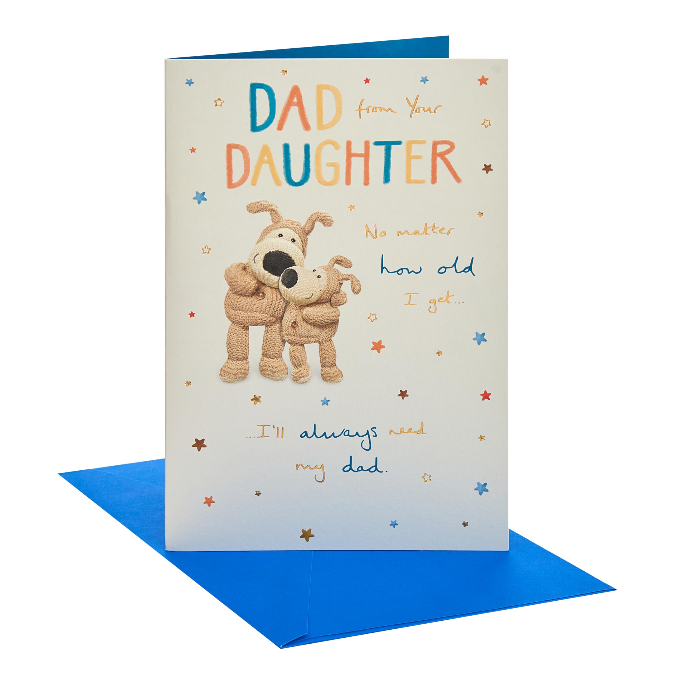 Boofle | Father's Day Card for Dad from Daughter | Card for Dad, Grandad, Husband | Him, Boys, Men | Cute Design | With Envelope | 14.9 x 22.9 cm