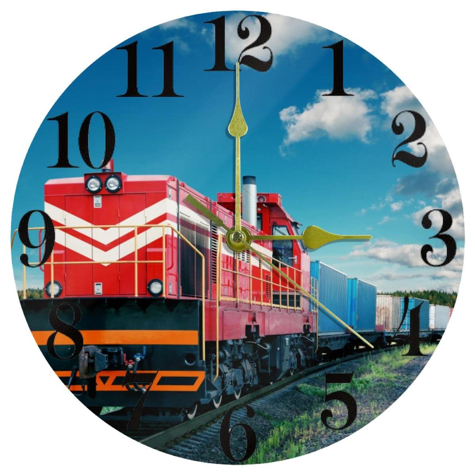 Horloge de maison motif train pour éveiller l'imagination des enfants