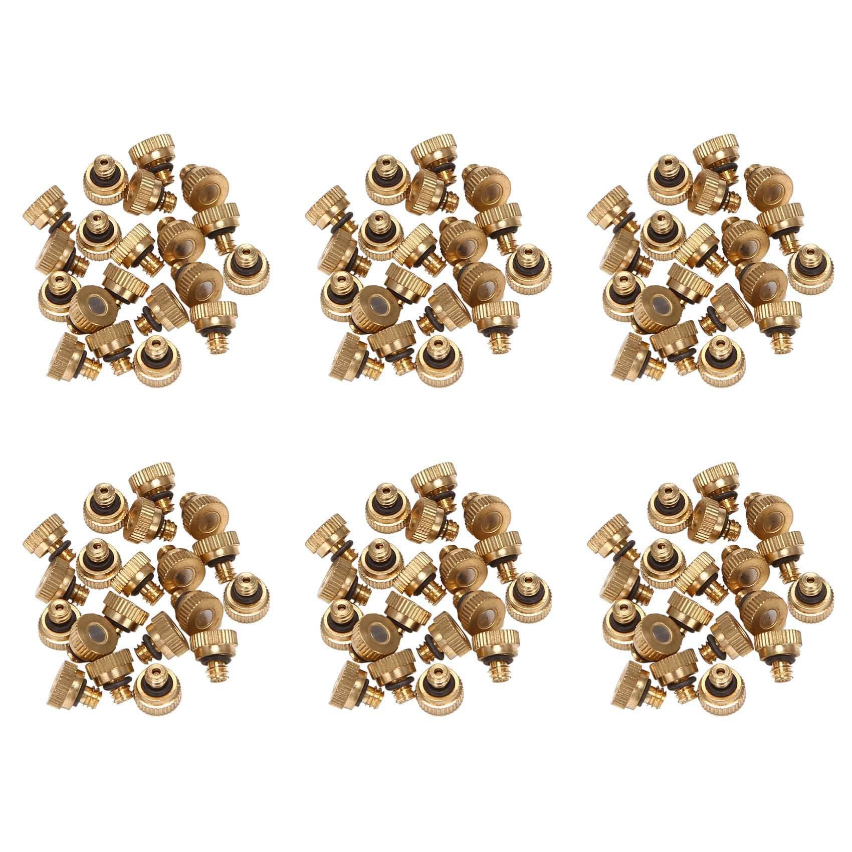 Jnchdghwa Yellow 120Pcs Fog Mist Nozzle,Low Pressure Mist Cooling Nozzle,Misting Nozzles Orifice 0.1Mm