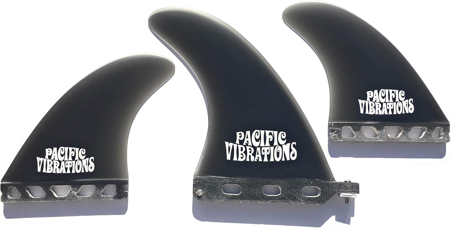 PACIFIC VIBRATIONS 6 Longboard FIN Surfboard Performance 2+1 Futures Side Bites FINS