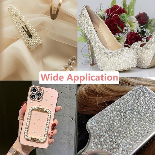 Miniatura 6 de 1600 piezas de perlas y joyas autoadhesivas para ojos, cuerpo, cara, cabello, gemas y perlas para maquillaje, bricolaje, manualidades, accesorios