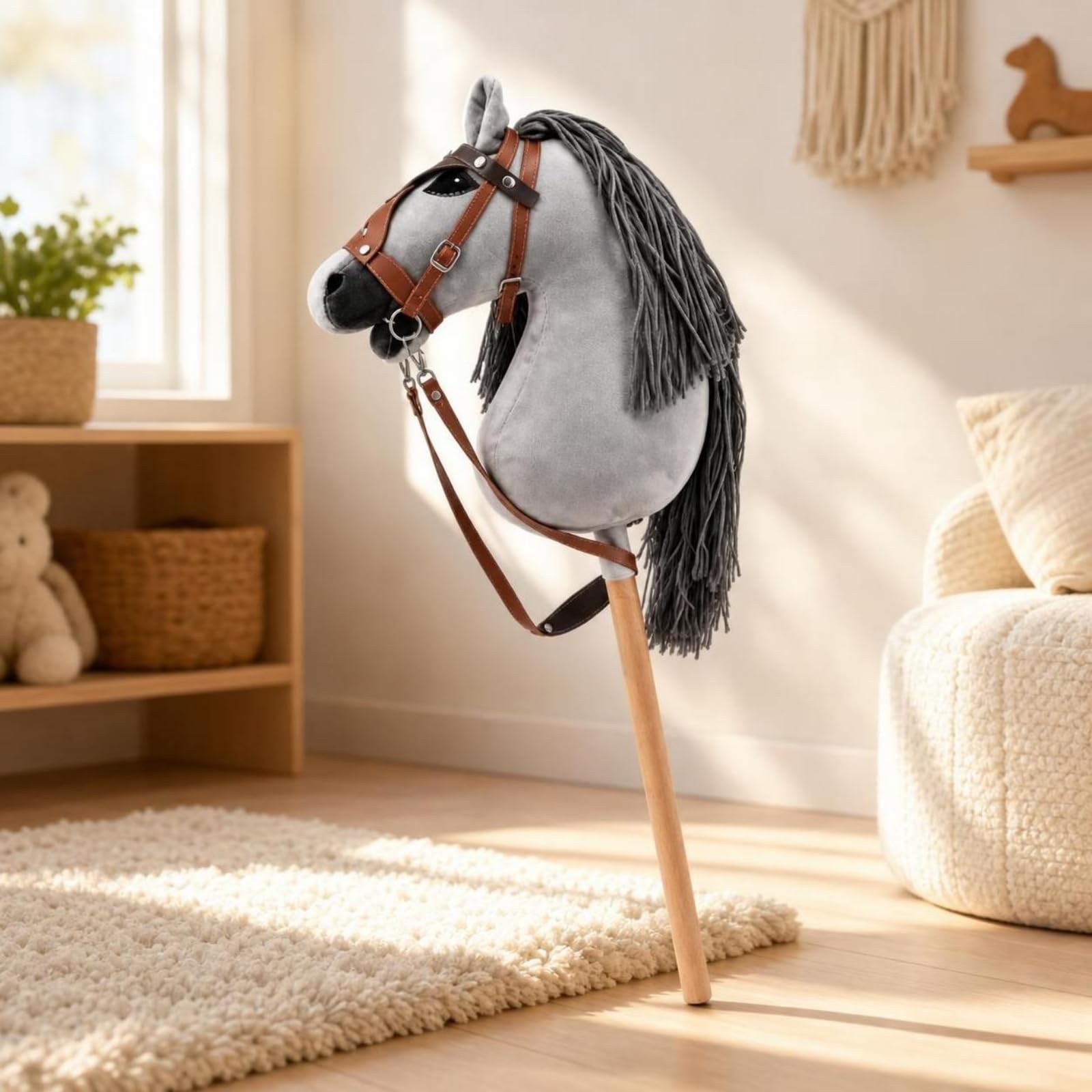 Cavallo di Peluche con Bastone