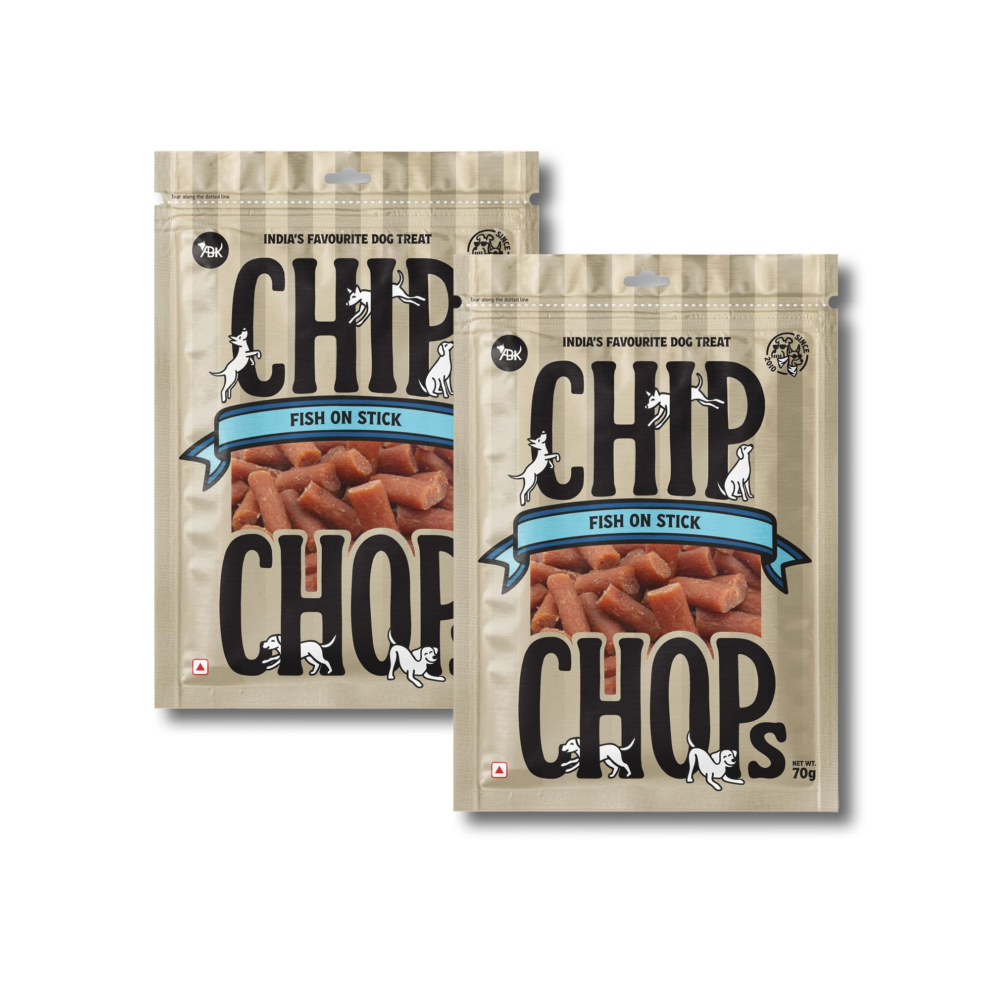 Chip Chops Chip Chops Fish On Stick Dog Snacks, 70 g Pack of 2, 70 g (Pack of 2)