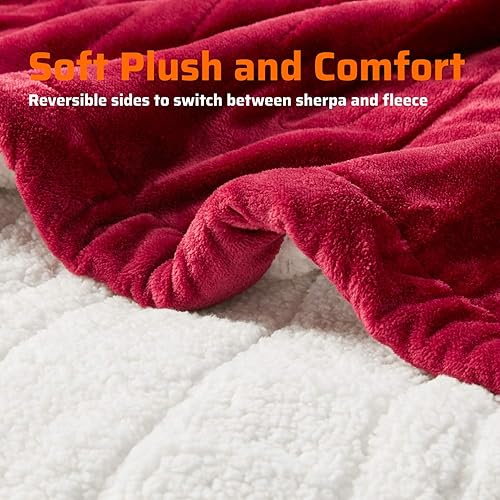 Miniatura 5 de Degrees of Comfort - Cobija con calefacción peluda y afelpada tipo sherpa