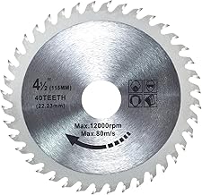 115mm x 22.23mm x 40 Teeth TCT Carbide Circular Saw Blades for Angle Grinder Steel Alloy Circular Finishing Blade Wood Garlic Disc