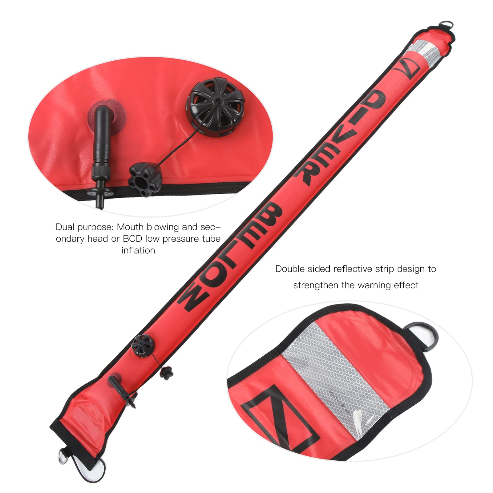 AMONIDA Marcadora de Superficie de Buceo Inflable de Alta Visibilidad,
