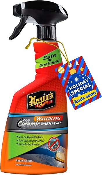 Meguiar's Hybrid Ceramic Waterless Wash & Wax 24oz with Hydrophobic Protection