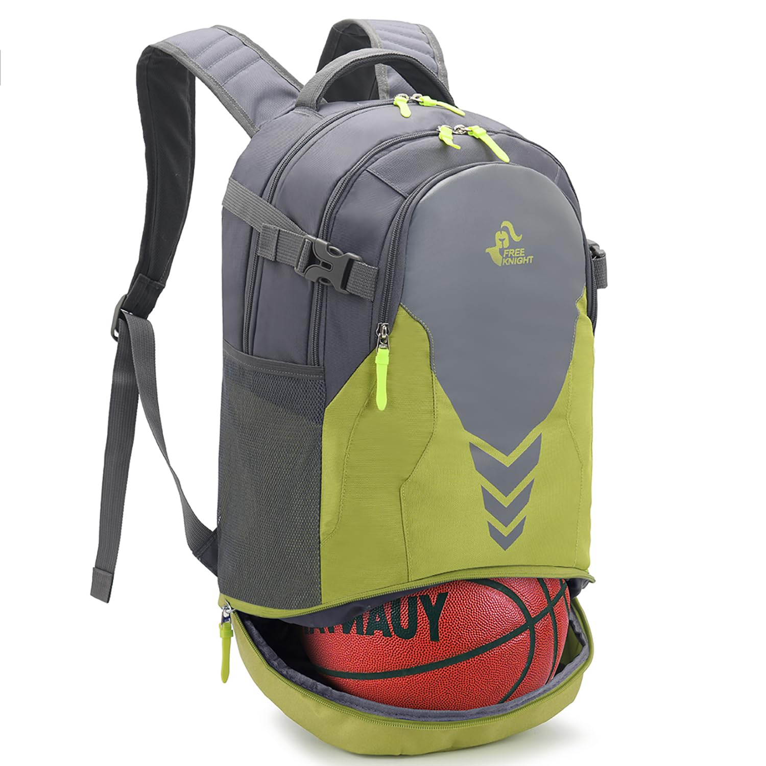Bseash Mochila de Baloncesto 35L Compartimento Inferior para Balones, Bolsa Deportiva Gran Capacidad