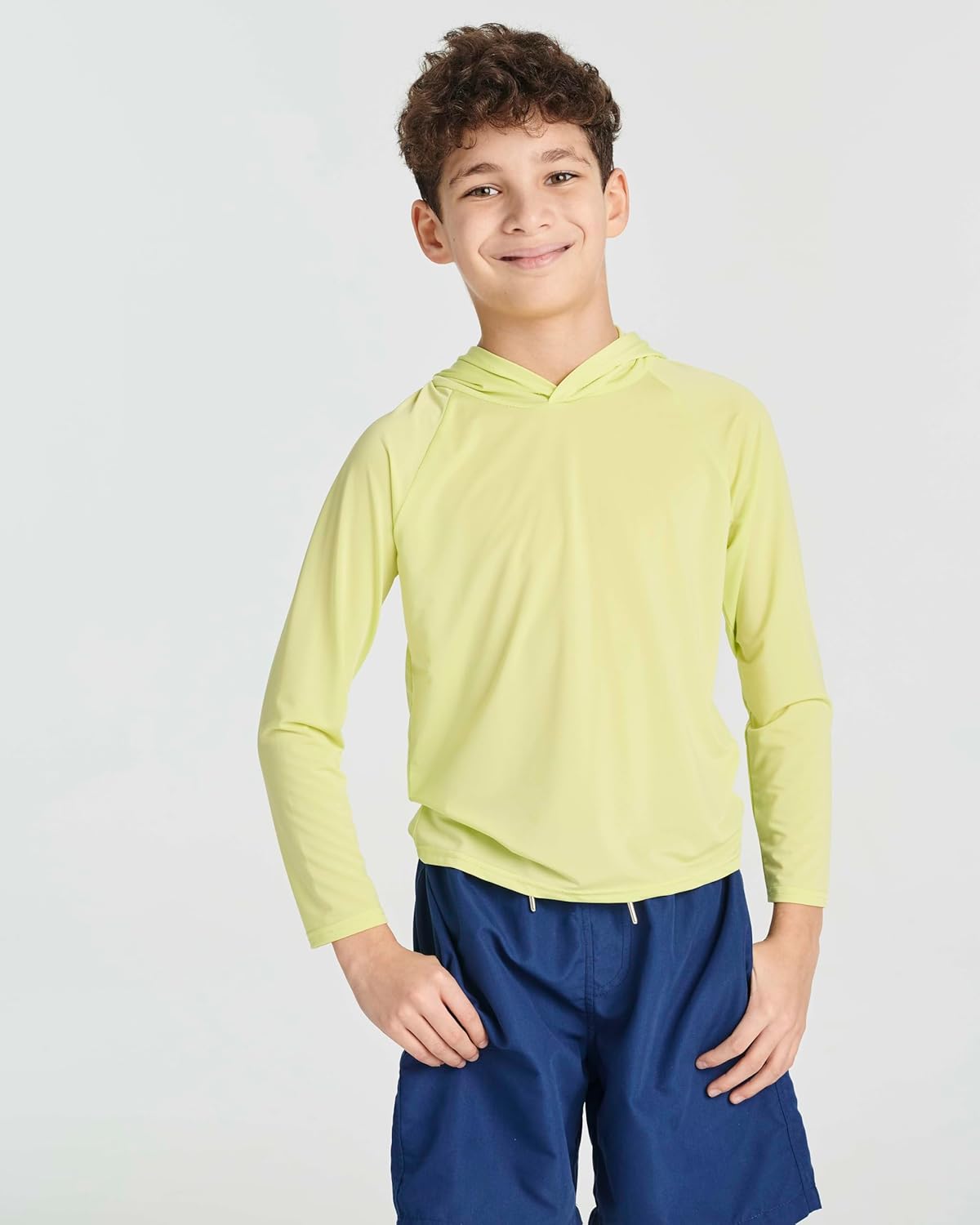 Real Essentials 3 Pack: Boys' Rashguard Long Sleeve Hoodie UV Sun Protection Fishing Swim Shirt for Youth Kids Teens - Image 2