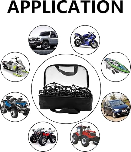 Vista 6 de Funmit Red de carga de 22 x 38 pulgadas que se estira a 44 x 76 pulgadas, red de carga elástica de látex con malla pequeña de 2 x 2 pulgadas y 12