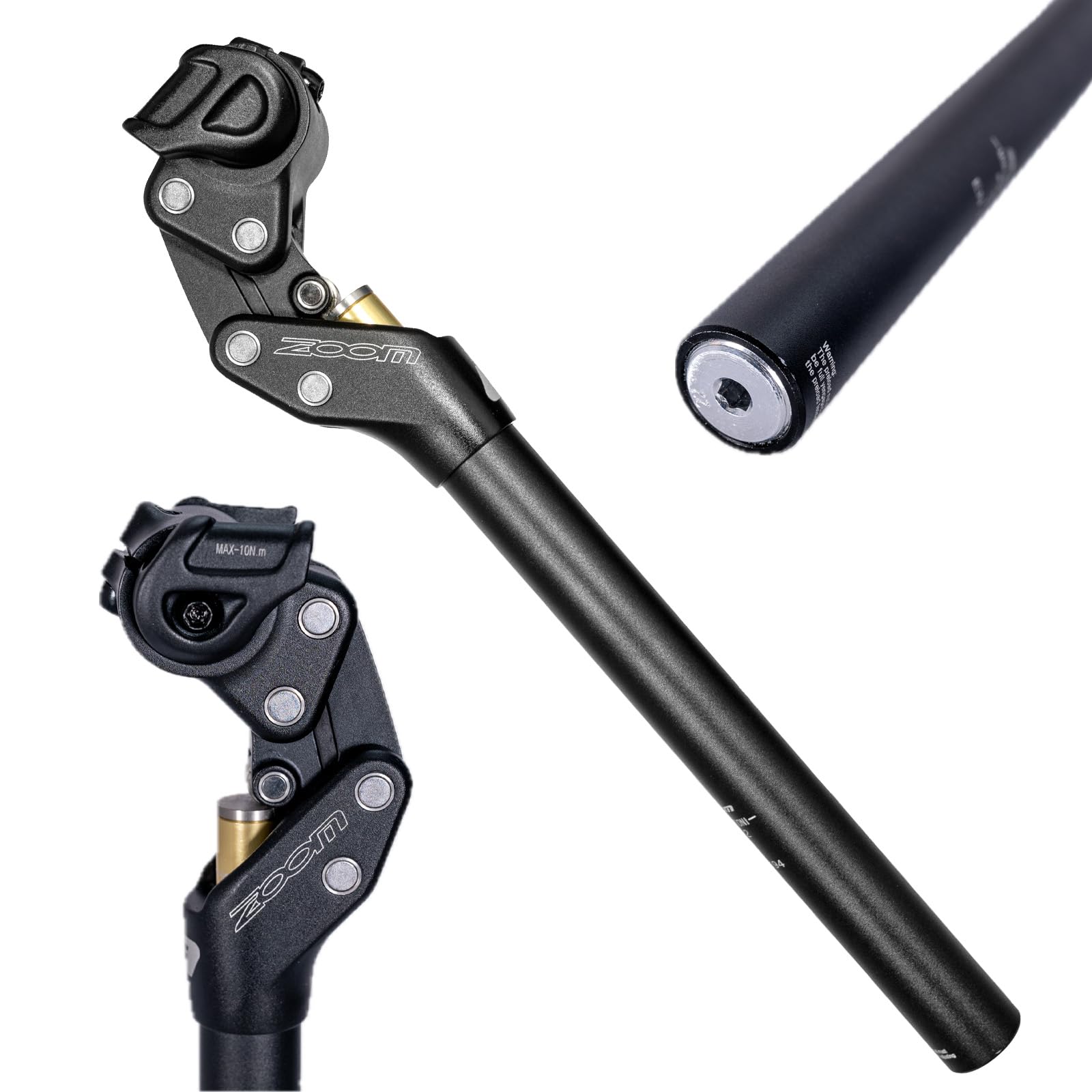 Tija de Sillín con Suspensión SP442, 27.2/30.9/31.6 mm, Amortiguación Ajustable de 45 mm, Reduce Vibraciones hasta un 60 %, para Bicicletas de Carretera, Gravel, MTB y E-Bikes, Soporta hasta 110 kg