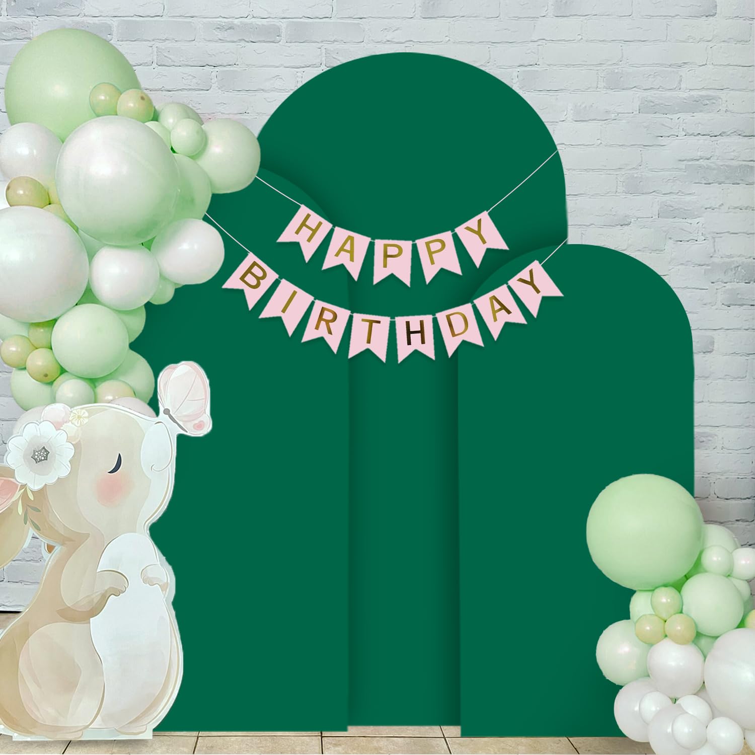 Spandex Arch Cover Hunter zielony łuk ślubny pokrowiec na łuk ślubny, 1,2 m, 1,5 m, 1,8 m, zestaw 3 pokrowców na łuk, stojak, dopasowany łuk, pokrowiec na ścianę, tkanina na wesele, przyjęcie