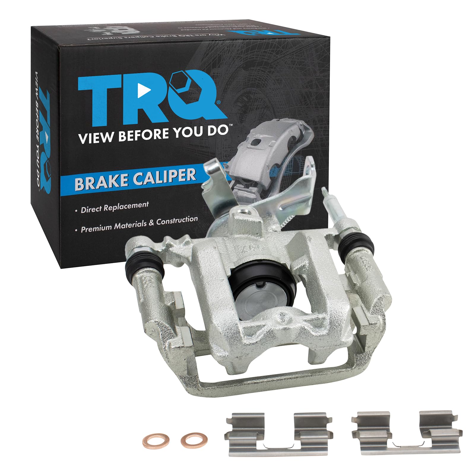 TRQ Rear Left Brake Caliper w/Bracket Drivers Side