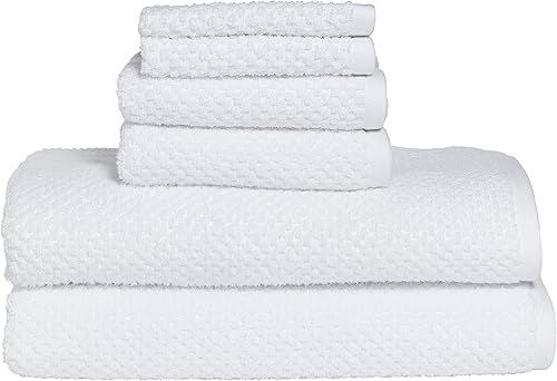 Miniatura 1 de Dwell Studio Wicker Park - Juego de 6 toallas de 100 % algodón ultra suave, 2 toallas de baño, 2 toallas de mano, 2 toallas pequeñas, algodón de