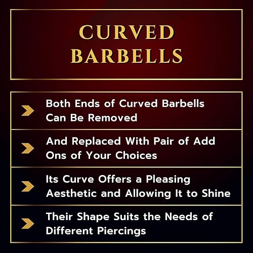 Miniatura 4 de MATIGA 4 piezas de retenedor flexible transparente 0.56 oz barra curvada piercing joyería cartílago Rook Tragus ceja 0.118 in bola acrílica más