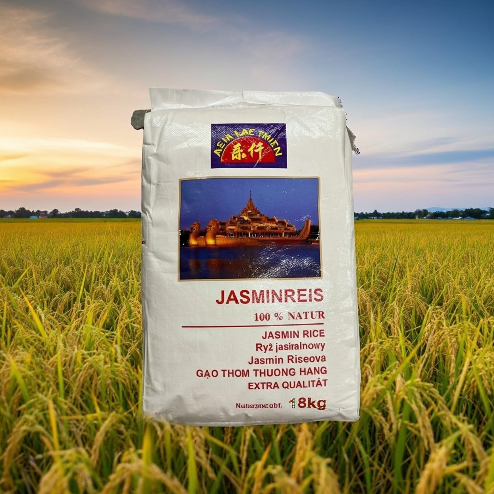 Lac Thien Premium Kambodscha Jasmin Reis 18 kg – Phka Rumduol Duftreis im Großpack – Extra Langkorn Weißer Reis, Calrose, Jasmin, Klebreis & Süßreis – 100% Natürlicher Asiatischer Reis