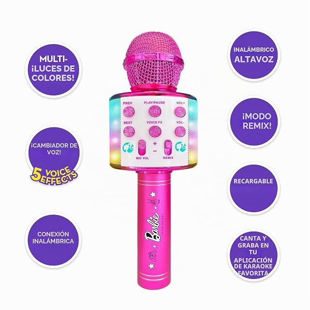 Foto 3 de 5 de Sinco Creations Barbie Bright Voicemaster Micrófono
