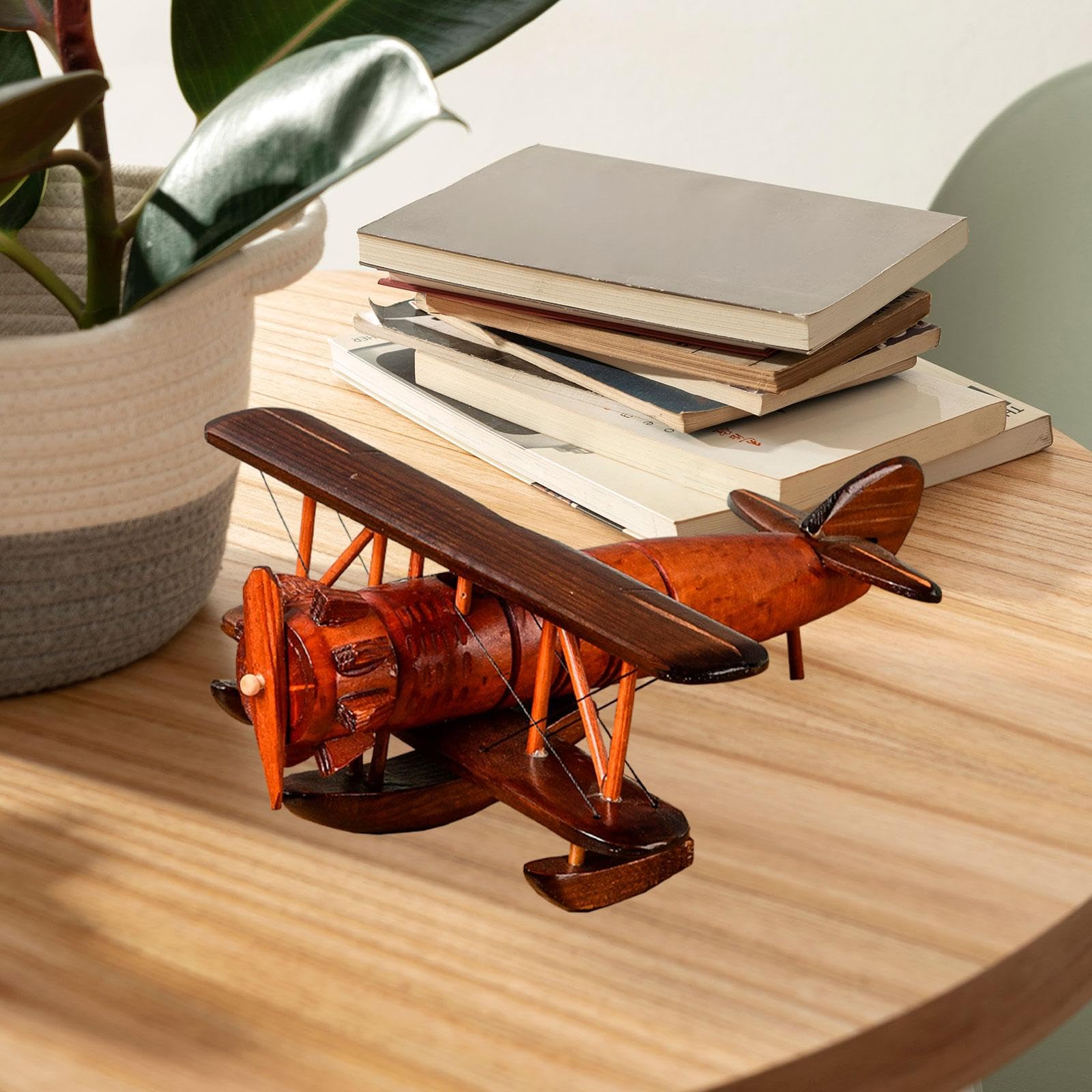 CoudarTitie Maquette de en Bois pour La Décoration de La Maison et du Bureau, Avion de Collection pour Divers Environnements, modèle A