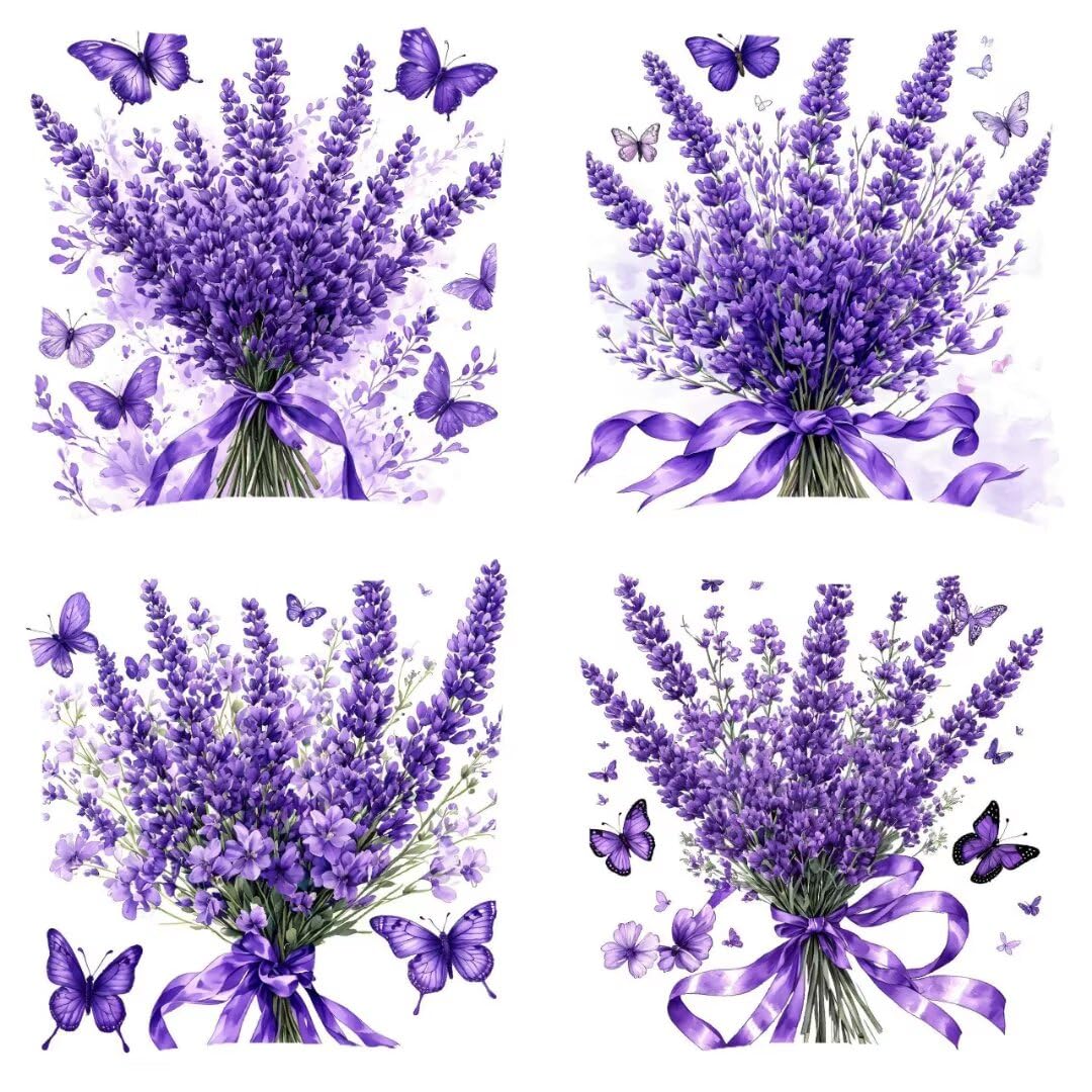 Federe Cuscini Divano 40x40cm Set di 4 Fodere Cuscini in Lino, Copri Cuscini per Divano Lavender Camera da Letto Divano, Copricuscino Divano Cuscini Decorativi Casa, Camera da Letto, Arredo Sedia