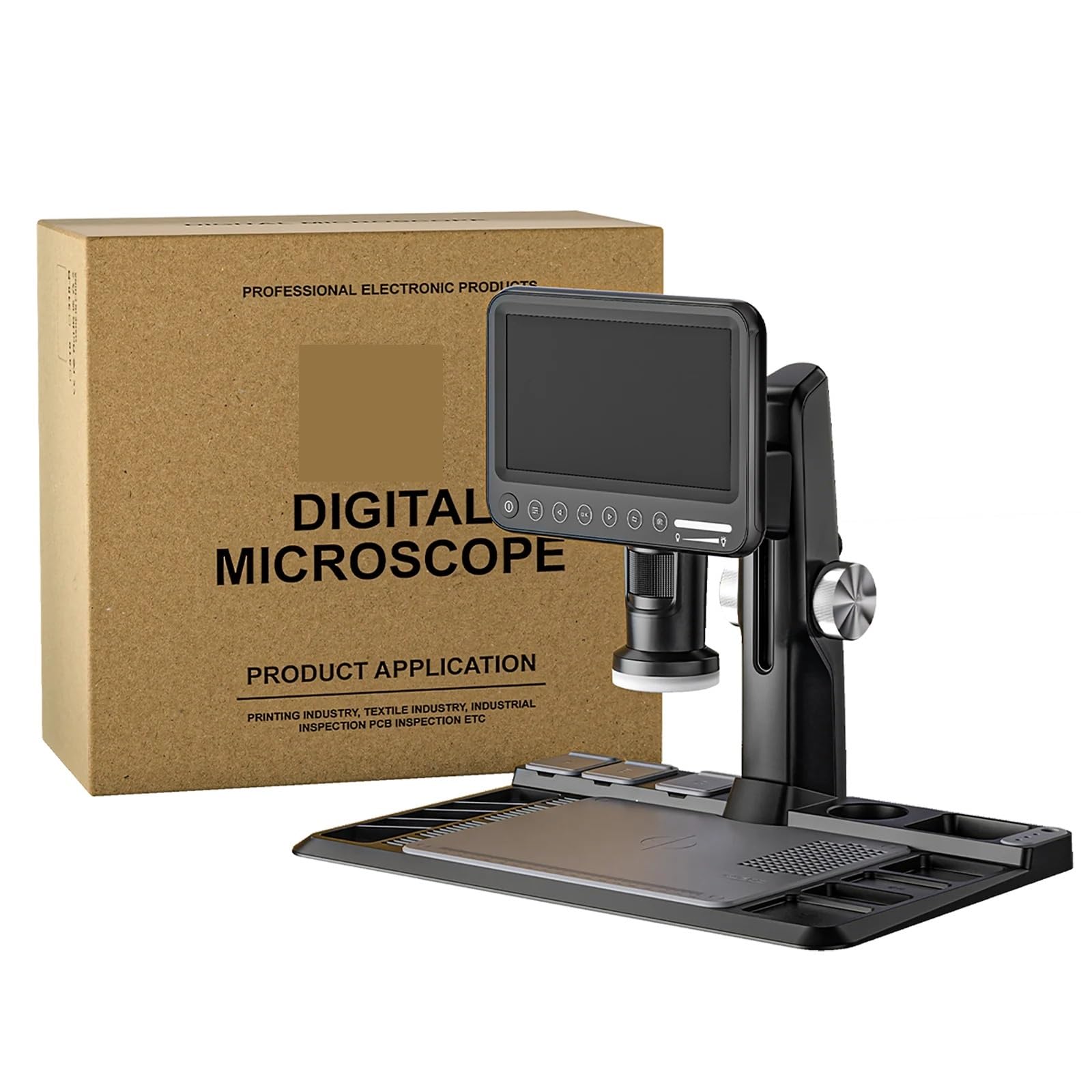 Digitales Mikroskop. Digitalmikroskop 1600X 12MP IPS-Display 7 Zoll 28 LEDs Tragbar