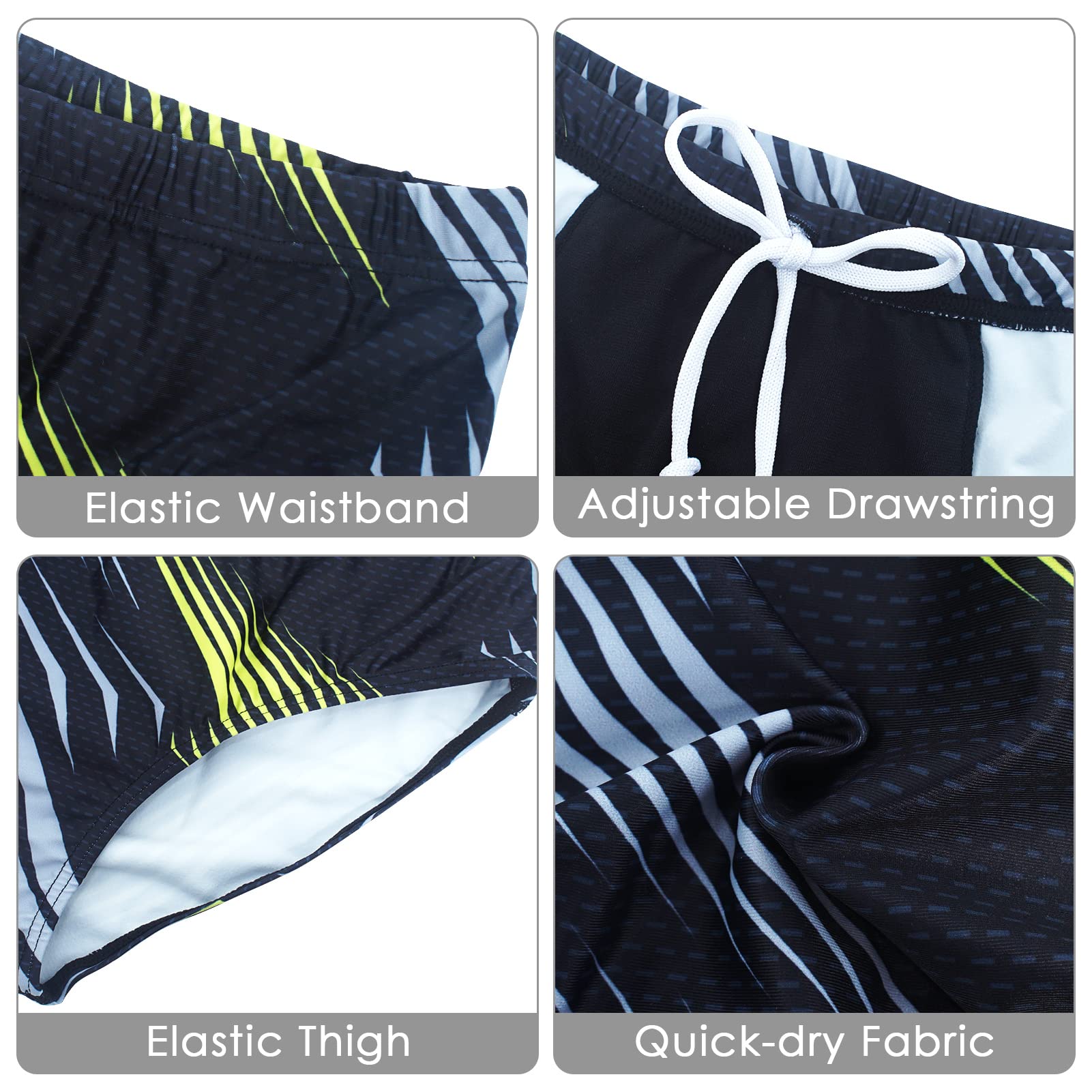 AIEOE Herren Badeslip Männer Badehose Schnelltrocknende Schwimmhose Swim Trunks Bikini Swimwear