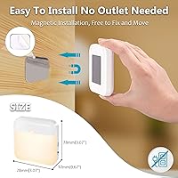 Vista 6 de Luz nocturna con batería recargable USB para interiores, con sensor de movimiento adhesivo, sin necesidad de enchufar a la pared, mini luces