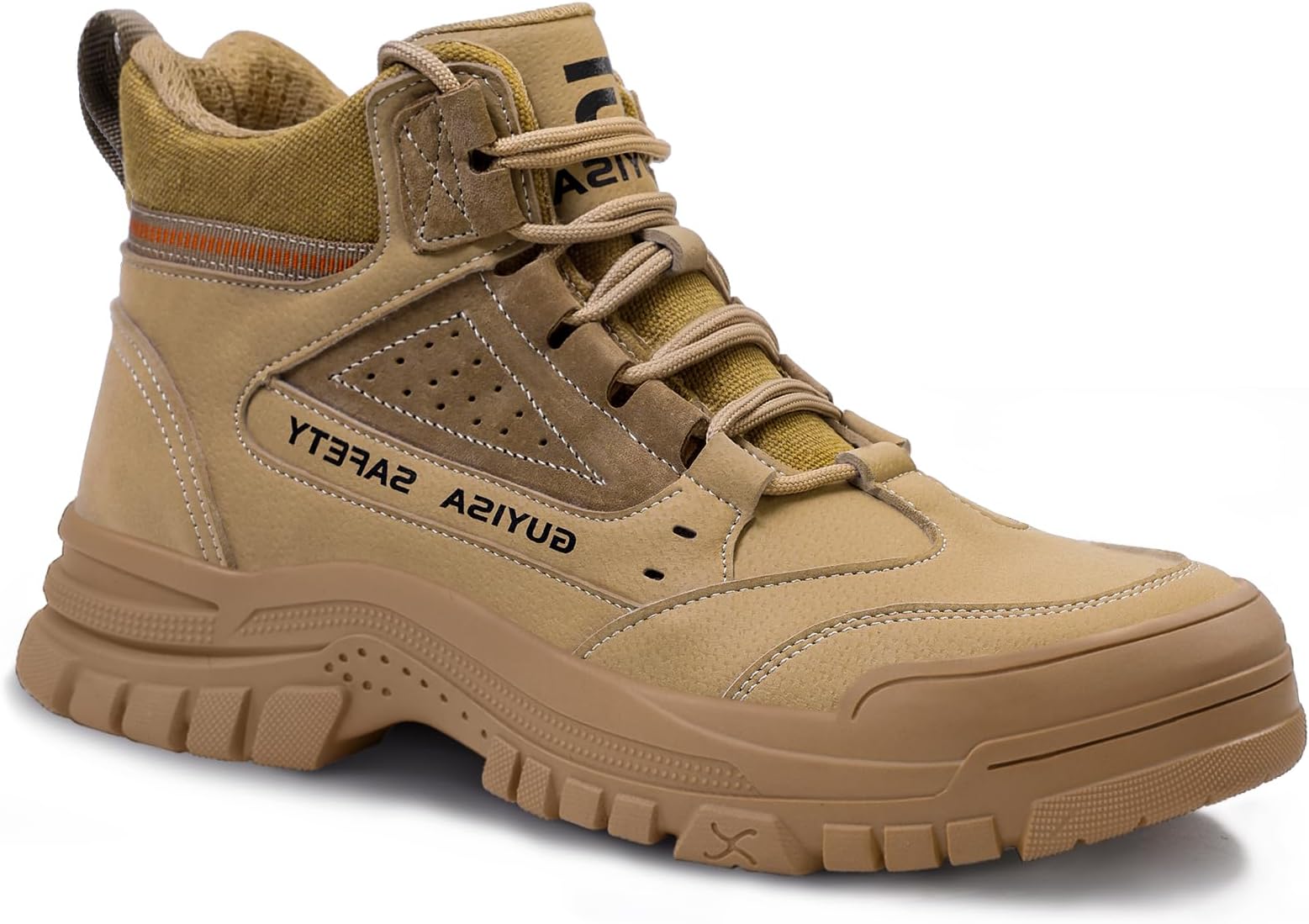 Steel Toe Boots for Men Puncture Resistant Safety Work Boots with Kevlar Midsole Industrial Lightweight Men's Work & Utility Protective Shoes for Construction Warehouse Factory