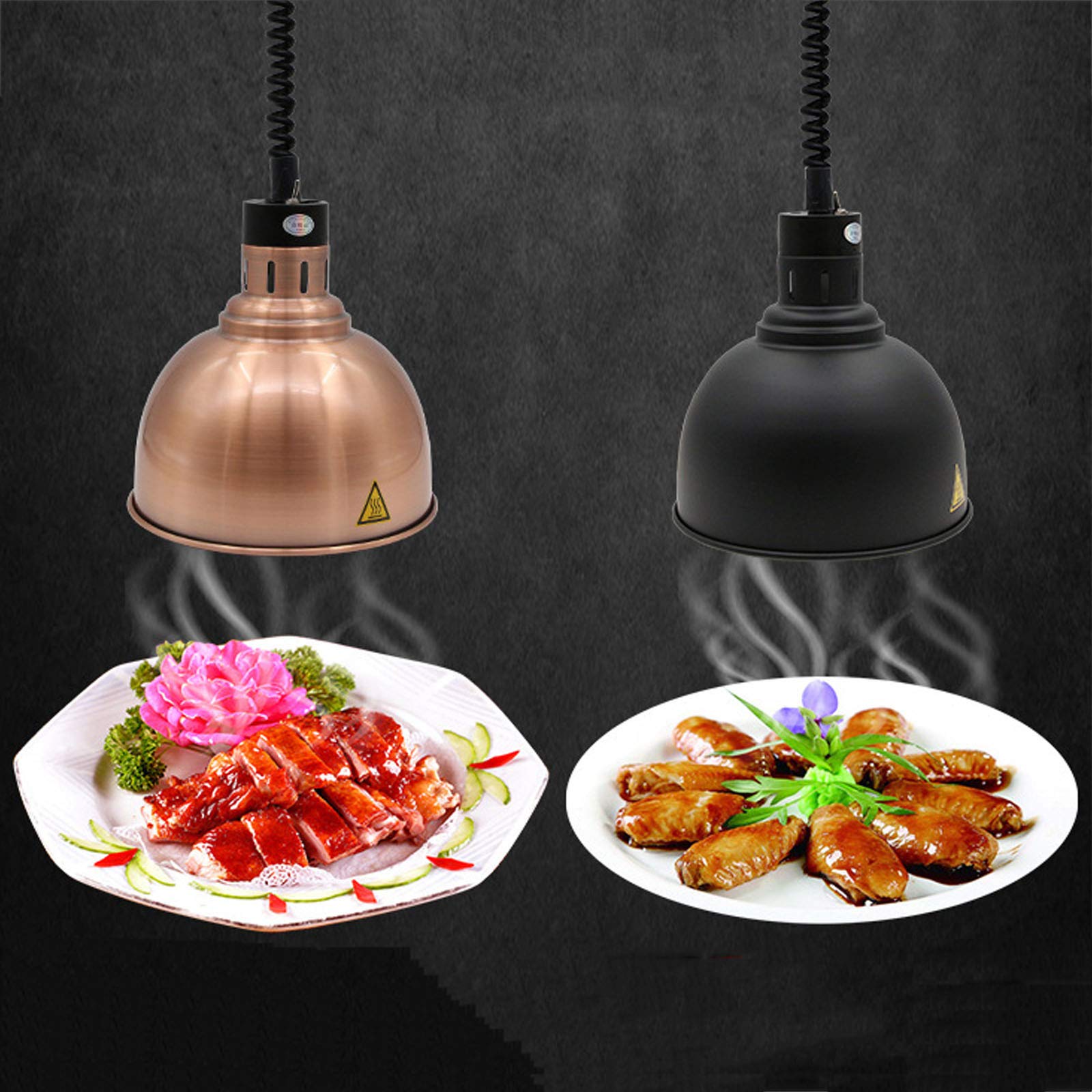 Lampa grzewcza do żywności Lampa grzewcza do żywności, wisząca teleskopowa lampa wisząca, bufet, restauracja zachodnia Lampa grzewcza do żywności Lampa grzewcza z żarówką grzewczą, 250 W, mo