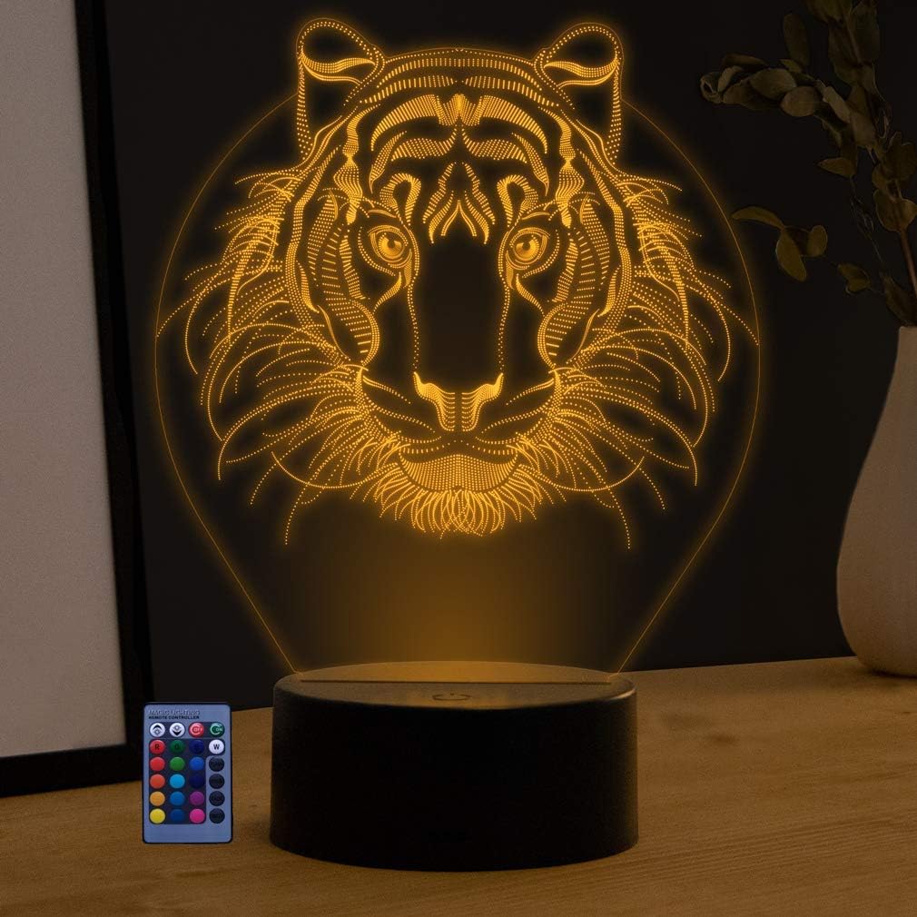 Lampe 3D LED Cheval – Veilleuse Avec Changement De Couleurs, Commande Tactile Et USB, Pour Décoration Chambre