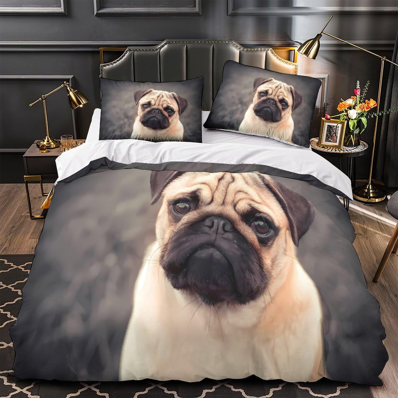Parure de lit carlin 3D en microfibre premium ultra douce