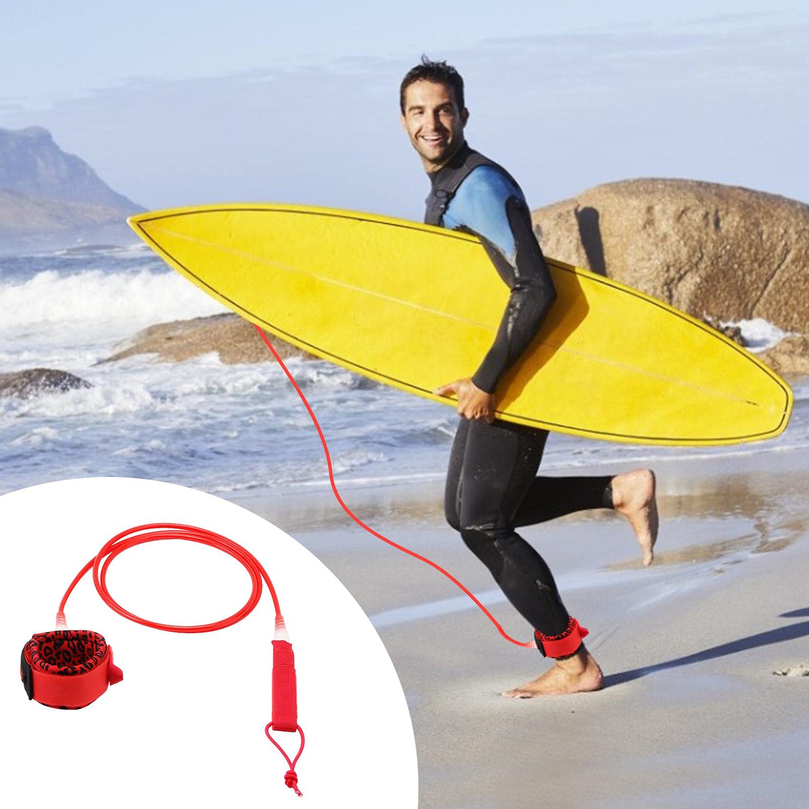 JOYWE Laccio di Sicurezza da Surf,SUP Surf Leash TPU for Tavole da Surf