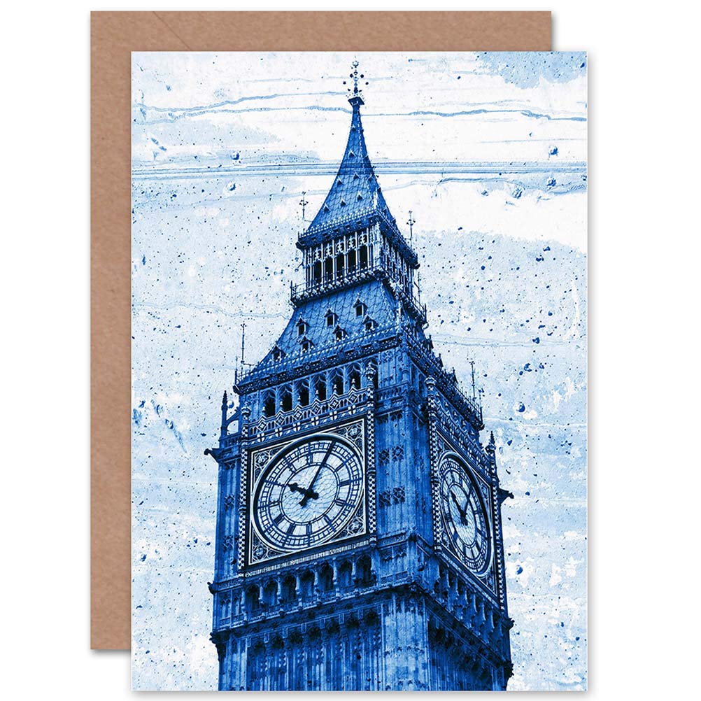 Wee Blue Coo BIG BEN LONDON TOURIST BLANK GREETINGS BIRTHDAY CARD ART