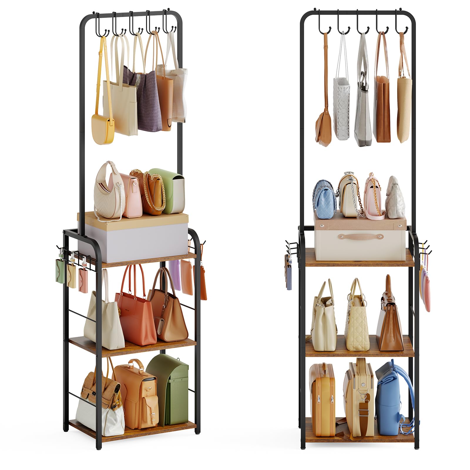 美品‼️✨WHAT WE WANT✨WWW_RACK Amazon.com: Floor-Standing Purse Organizer for Closet with 5