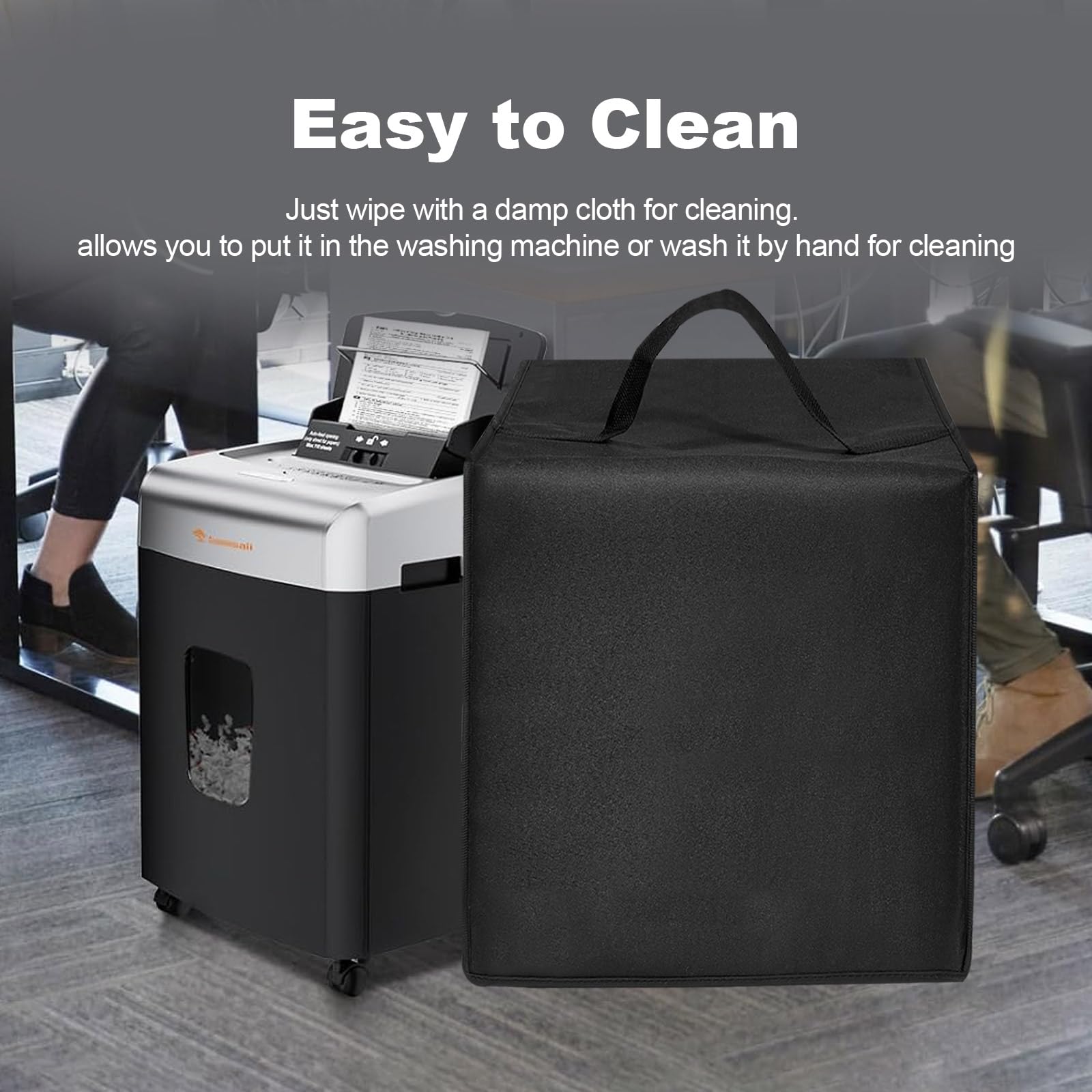 Cubierta trituradora de papel para bonsaii/para trituradoras de papel BONSEN de 14 hojas | Funda de nailon antiestática resistente al polvo para trituradora de papel (solo funda) (negro)